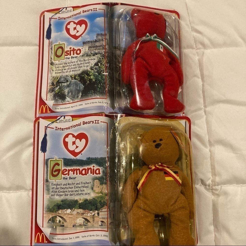 Ty Beanie Baby McDonald’s International Bears II set of 2